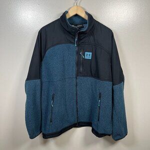 Under Armour Mens Mission Boucle Sherpa Swacket Jacket Size XL UA Full Zip Blue